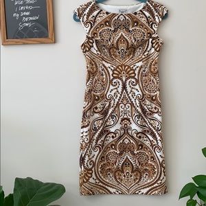 Paisley Brown and White dress